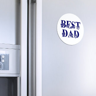 Aimant Meilleur papa, Drapeau bleu Texte