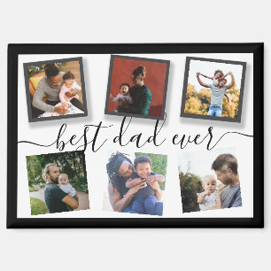 Aimant Meilleur Papa du Monde 6 Photos Collage Instagram