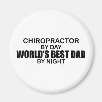 Aimant Meilleur papa du monde par nuit - Chiropractor
