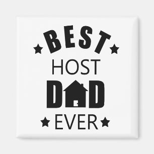 Aimant Meilleur papa hôte jamais heureux fête des pères i
