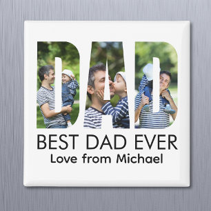 Aimant Meilleur Papa Lettre Photo