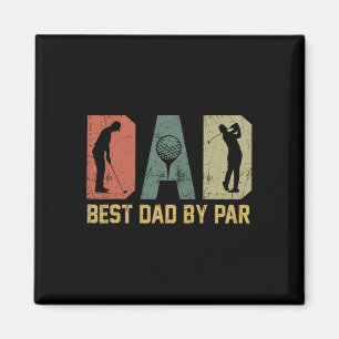 Aimant Meilleur Papa Par Retro Vintage Fête des Pères Gol