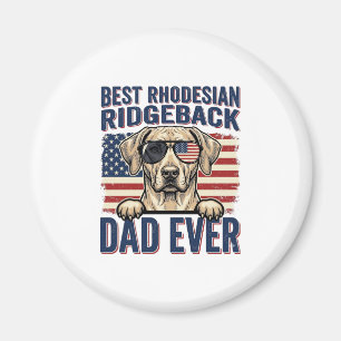 Aimant Meilleur Papa Rhodesian Ridgeback Vintage T-Shirt 