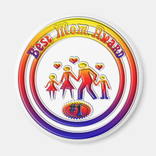 Aimant Meilleur prix de maman Rainbow Family