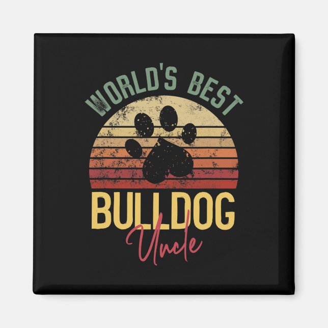 Aimant Meilleur propriétaire de chien de garde de Bulldog (Devant)