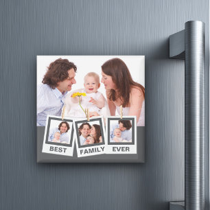 Aimant Meilleure famille jamais Collage photo personnalis