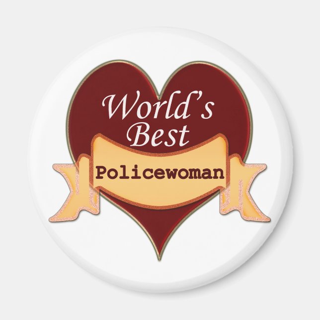 Aimant Meilleure femme de police du monde (Devant)