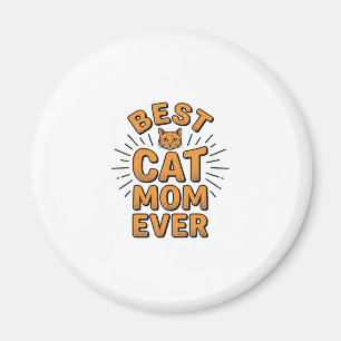 Aimant Meilleure maman de chat jamais design de gravure v