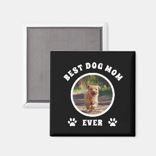 Aimant Meilleure maman de chien jamais personnalisée Phot