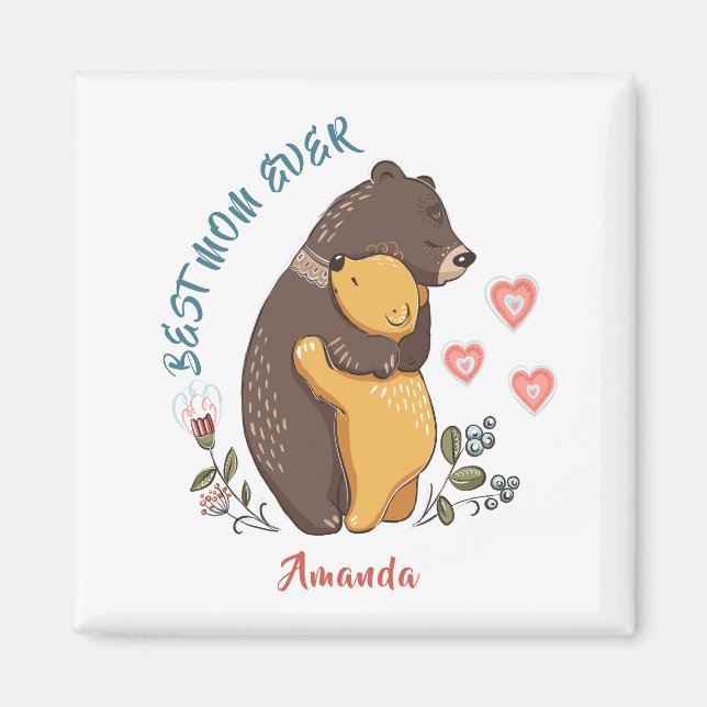 Aimant Meilleure maman jamais Magnet, cadeau de jour de l (Devant)