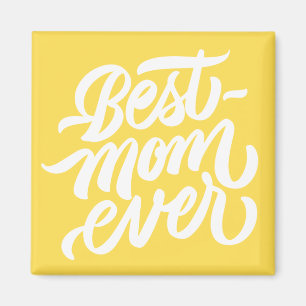 Aimant Meilleure maman jamais manuscrite Typographie de s