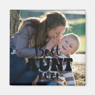 Aimant Meilleure tante jamais photo personnalisée