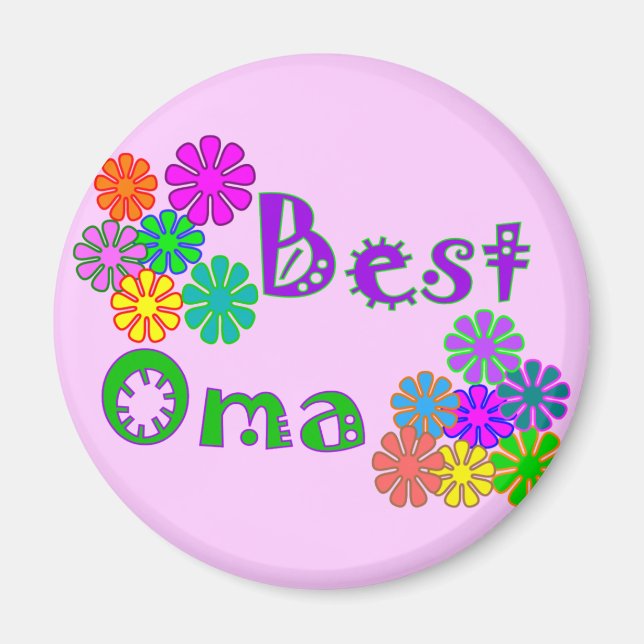 Aimant Meilleurs cadeaux de la Fête des Mères d'Oma (Devant)