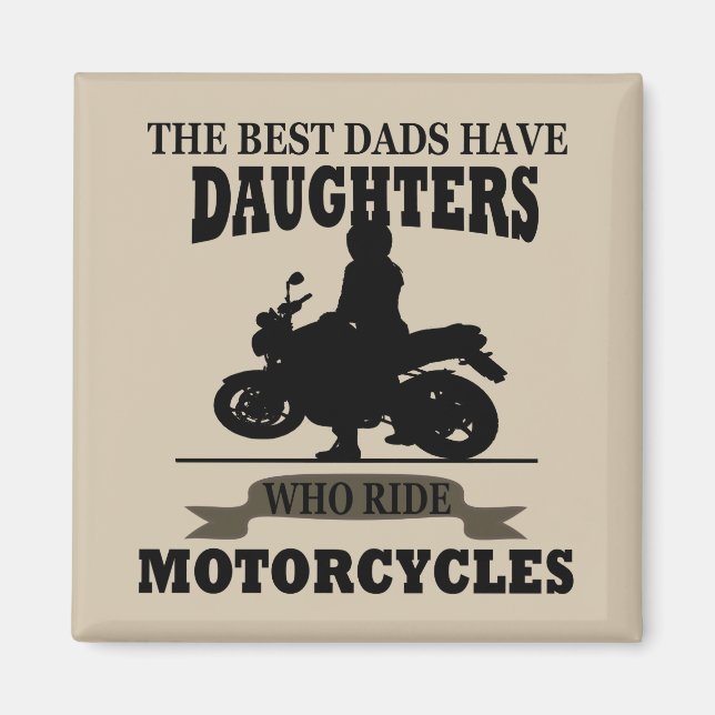 Aimant Meilleurs pères fille moto (Devant)