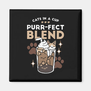Aimant Mélange Purr-Fect : Conception de café pour le caf
