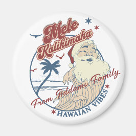 Aimant Mele Kalikimaka Joyeux Noël Père Noël Hawaiian