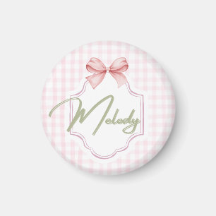 Aimant Mélodie personnalisée Baby Girl Nursery Bow&En vic