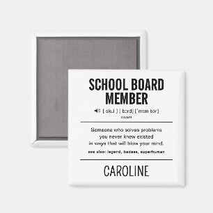 Aimant Membre du conseil scolaire personnalisé Amusant