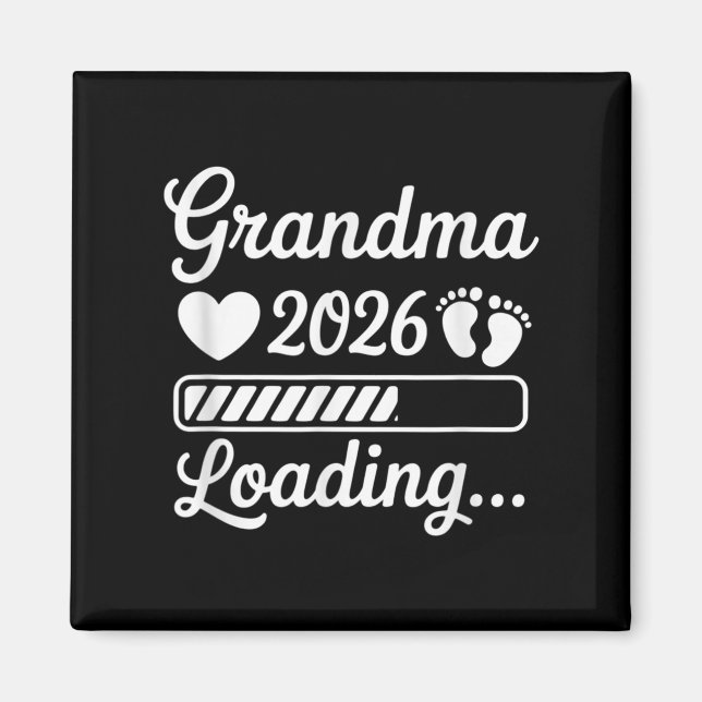 Aimant Mémé 2026 Chargement Annonce de Grossesse Nouvelle (Devant)