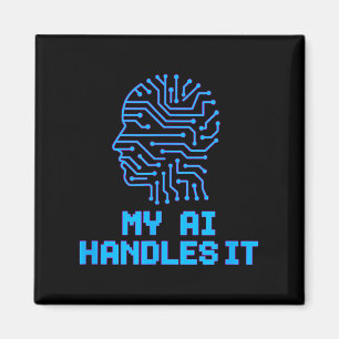 Aimant Mème amusant Ai La manipule Humour Robotique Artif