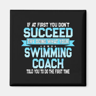 Aimant Mème amusant de coach de natation - Citation drôle