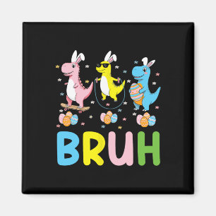 Aimant Mème de jour de Pâques drôle de lapin oeufs T-rex