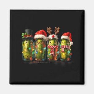 Aimant Mème de pot de Ckle festif Lumières de Noël Chapea