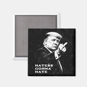 Aimant Meme drôle de Trump avec le doigt d'honneur 2026
