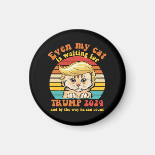 Aimant Même mon chat attend l'habillement Trump 2024