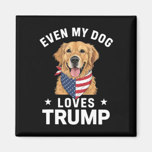 Aimant Même Mon Chien Aime Trump Drapeau Usa Bandana