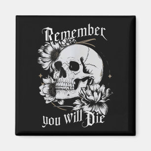 Aimant Memento Mori Crâne Philosophie stoïque Hommes Femm