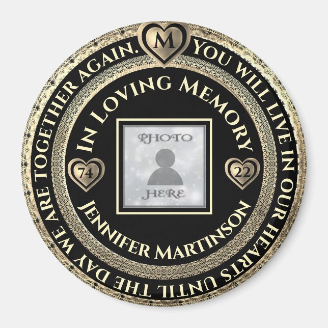 Aimant Mémoire d'amour commémorative (Devant)