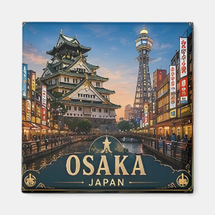 Aimant 🧲 Mémoire de voyage à Osaka au Japon pour chaque