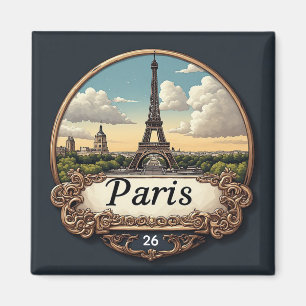 Aimant 🧲 Mémoire de voyage à Paris France pour collectio