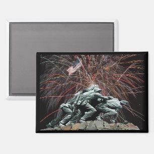Aimant Mémorial de guerre des Marines américains Feux d'a