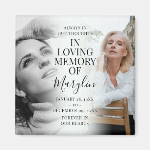 Aimant Mémorial élégant avant et après conservation de ph