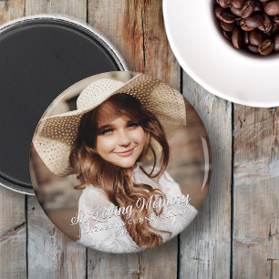 Aimant Mémorial en mémoire d'amour classique photo élégan