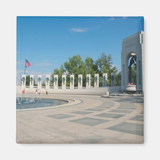 Aimant Mémorial national des 2ÈME GUERRE MONDIALE de Wash (Devant)