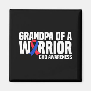 Aimant Mens Grand-père d'un guerrier CHD Coeur congénital