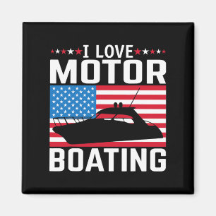 Aimant Mens I Love Motorboating Tee Nitro B