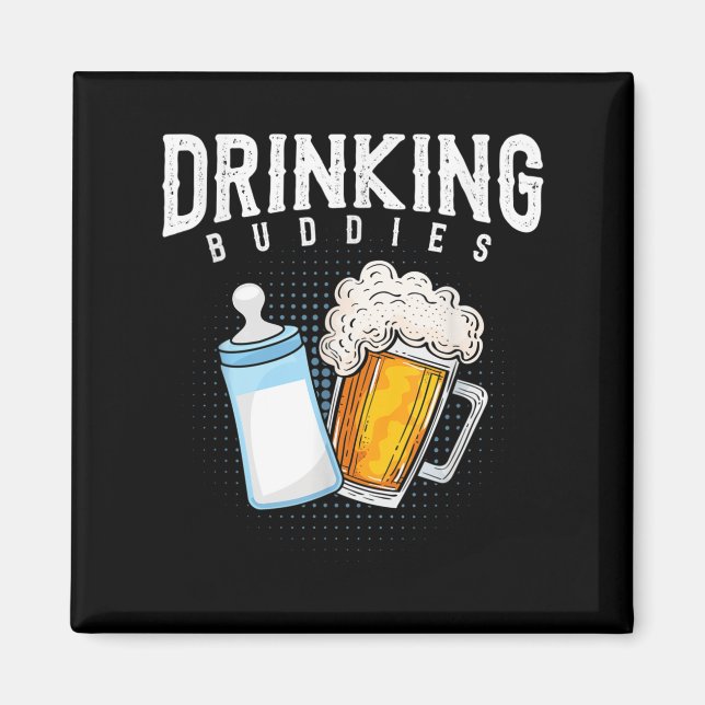 Aimant Mens New Dad Beer And Milk Joke  (Devant)