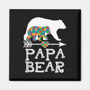 Aimant Mens Papa Ours Autisme Hommes Père Papa Autisme Aw
