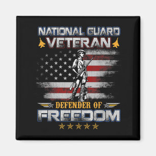 Aimant Mens US Army National Guard Vétérinaire Drapeau Vi