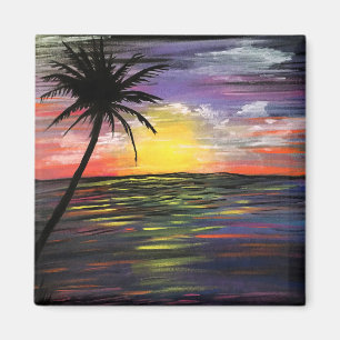 Aimant Mer du coucher du soleil