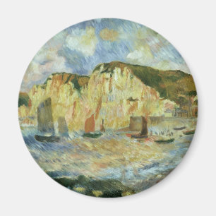 Aimant Mer et falaises de Pierre Renoir, Art Vintage