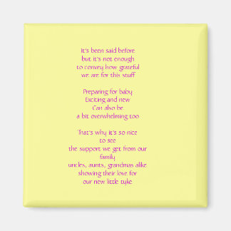 Aimant Merci cadeau bébé