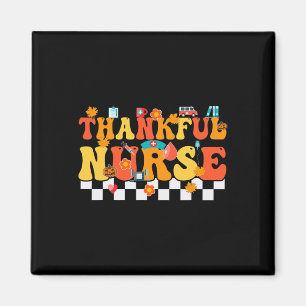 Aimant Merci infirmière rétro Super Thanksgiving Fall RN