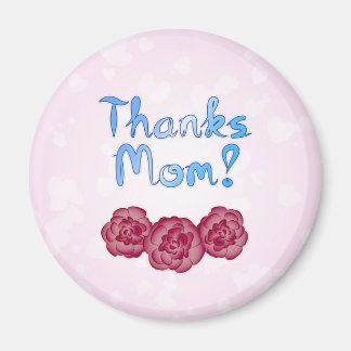 Aimant Merci Maman avec Fleur d'Oeillet pour la Fête des 