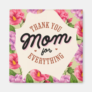 Aimant Merci Maman pour tout Salutation de la Fête des Mè