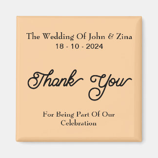 Aimant Merci mariage Big Calligraphie